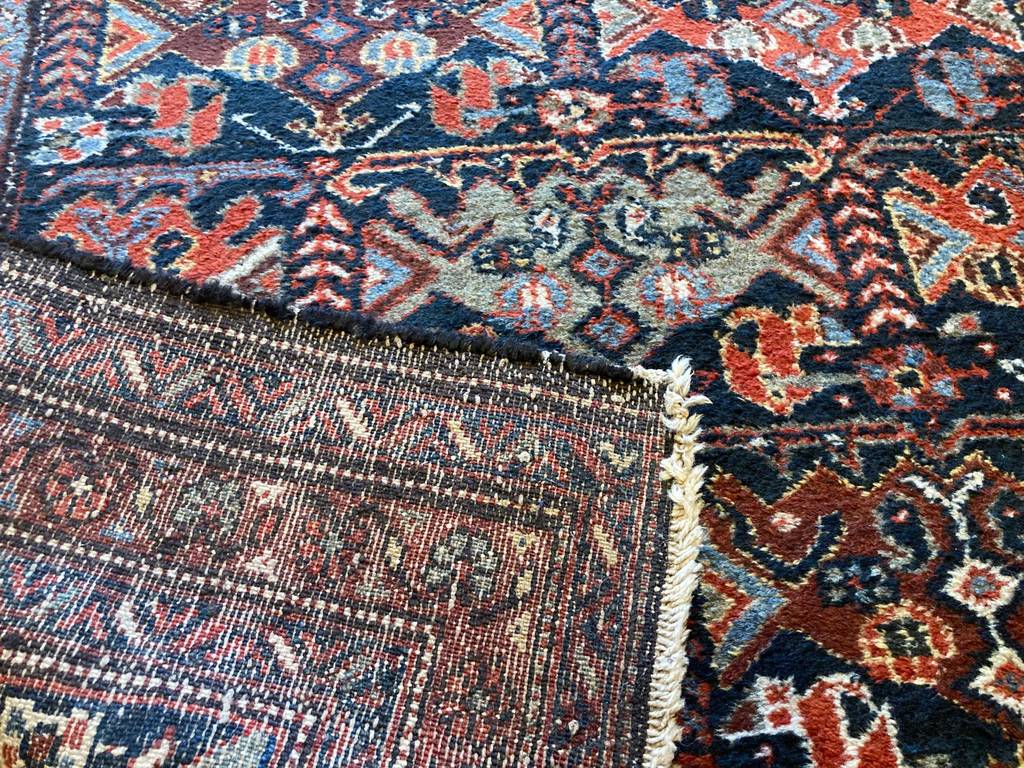 4&#39;9&quot; x 3&#39;2&quot; Vintage Persian Veramin Dragon and Phoenix Rug