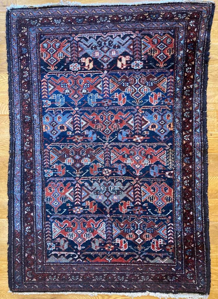 4&#39;9&quot; X 3&#39;2&quot; Vintage Persian Veramin Dragon and Phoenix Rug [SH-186]