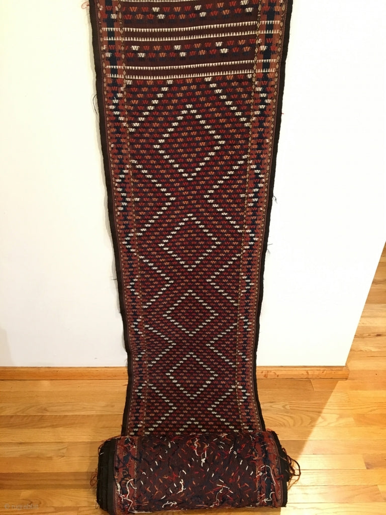42' X 1'8" Yomud Flatweave Soumak Tent Band