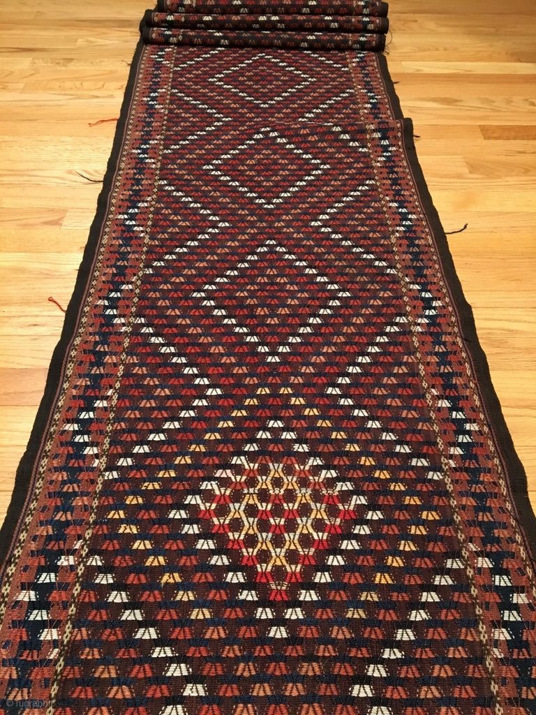 42' X 1'8" Yomud Flatweave Soumak Tent Band