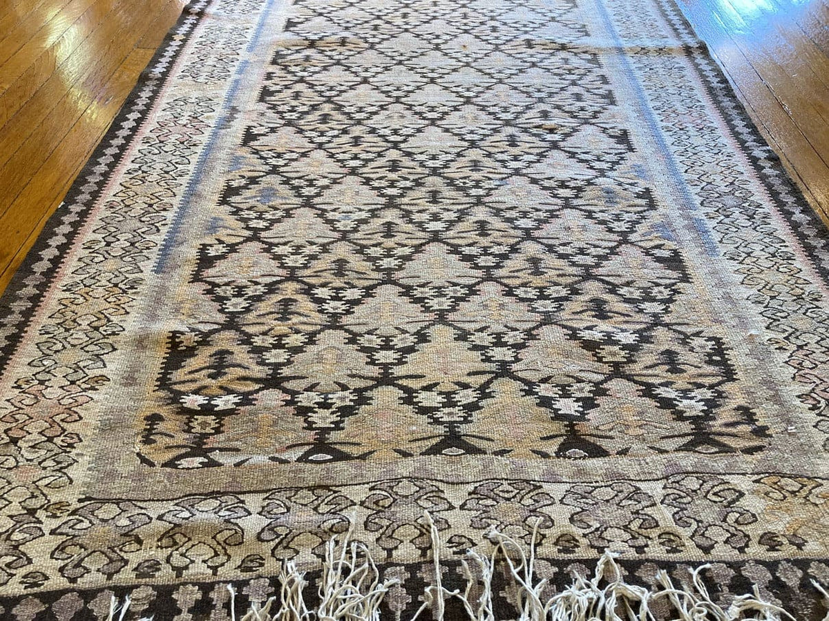 11&#39; 3&quot; X 4&#39; Zarand Kurdish Kilim