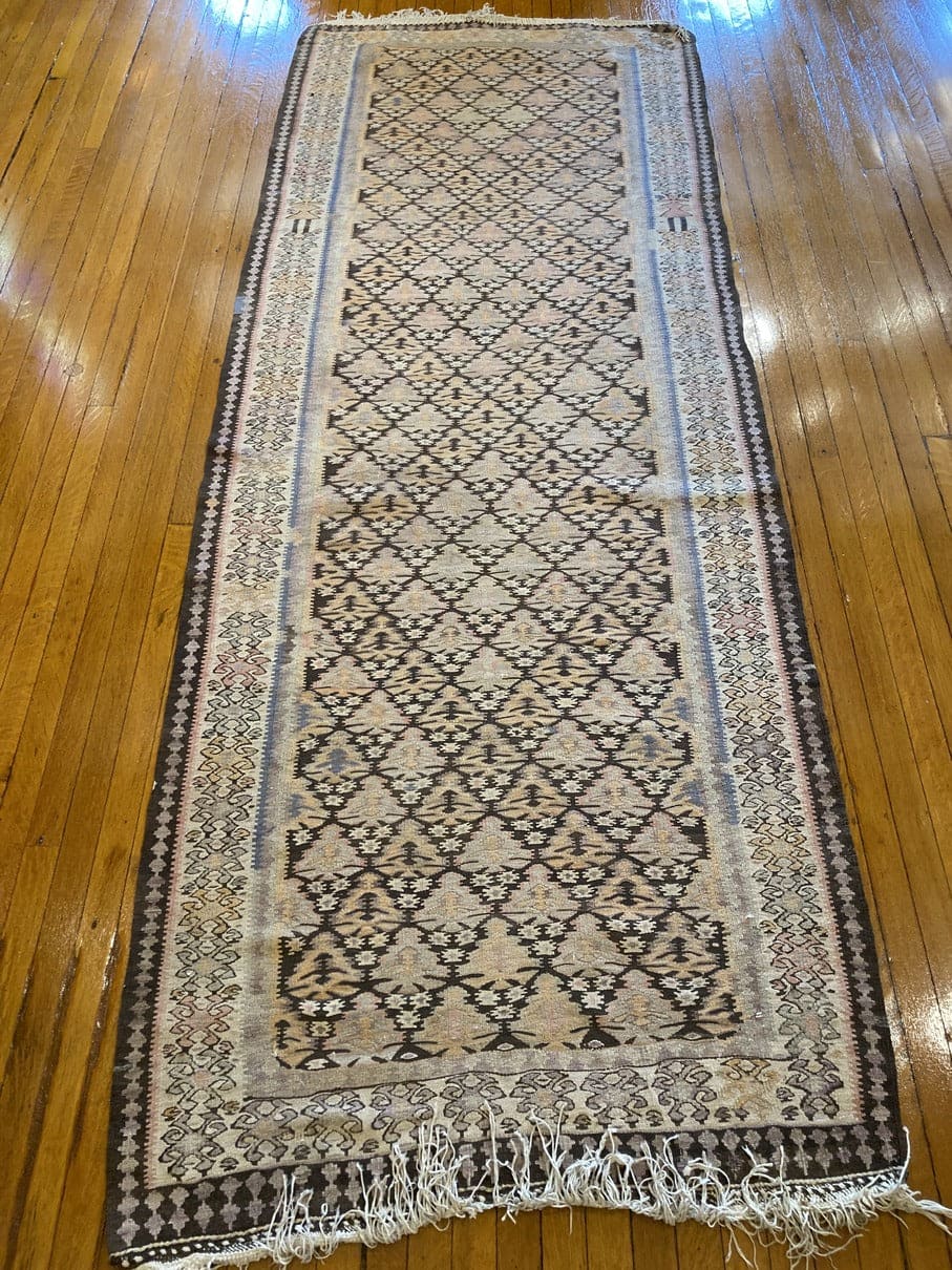 11&#39; 3&quot; X 4&#39; Zarand Kurdish Kilim