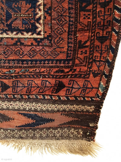 3’3" X 5’2" Antique Baluch Prayer Rug