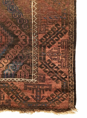 2'11" X 5'4" Antique Afghan Baluch Rug