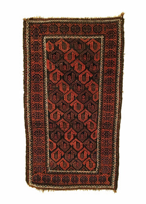 2'6" X 4'6" Antique Baluch Small Rug