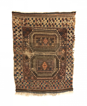 2'9" X 3'10" Antique Baluch Small Rug