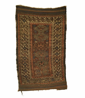 2'8" X 4'3" Antique Baluch Small Rug