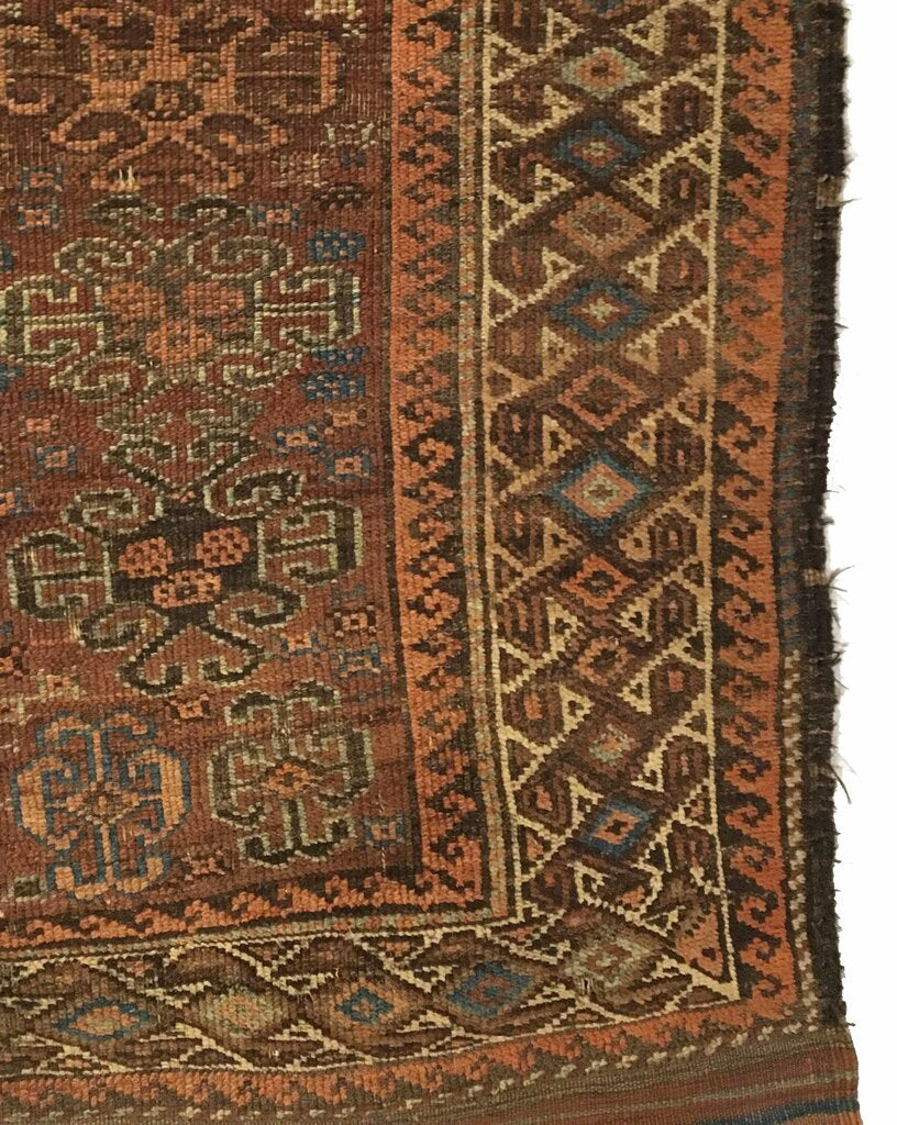 2'8" X 4'3" Antique Baluch Small Rug