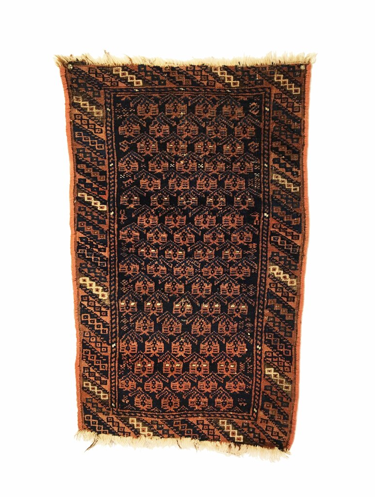 1&#39;7&quot; X 2&#39;7&quot; Antique Afghan Timuri Small Rug