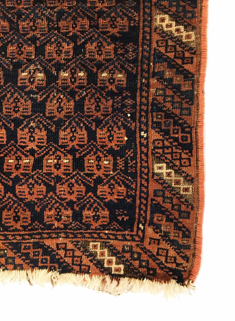 1&#39;7&quot; X 2&#39;7&quot; Antique Afghan Timuri Small Rug