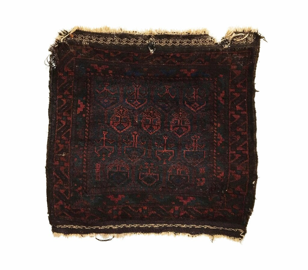 2'1" X 2'1" Antique Afghan Timur Square Rug