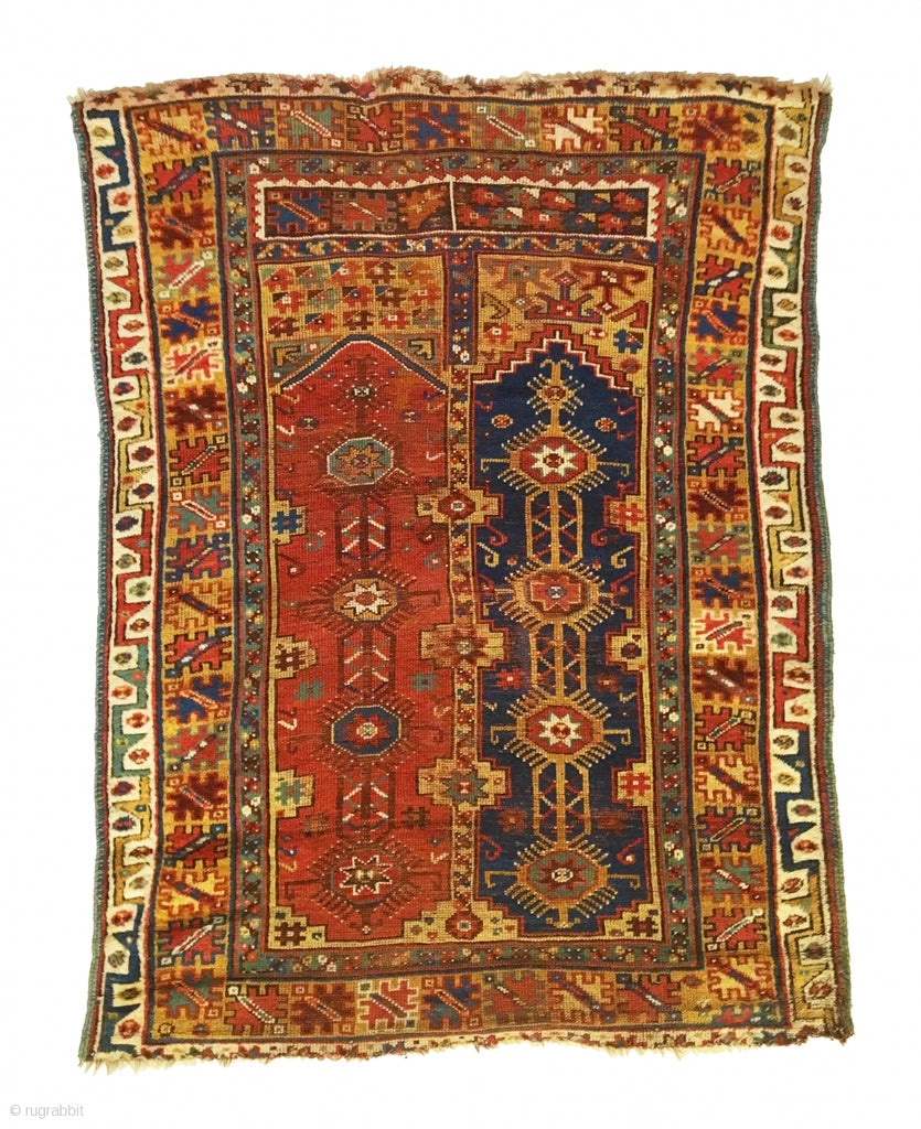 4’2&quot; X 5’5&quot; 19th Century Anatolian Megri Rug