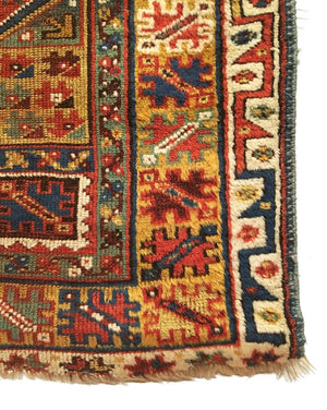 4'2" X 5'5" Antique Anatolian Turkish Rug