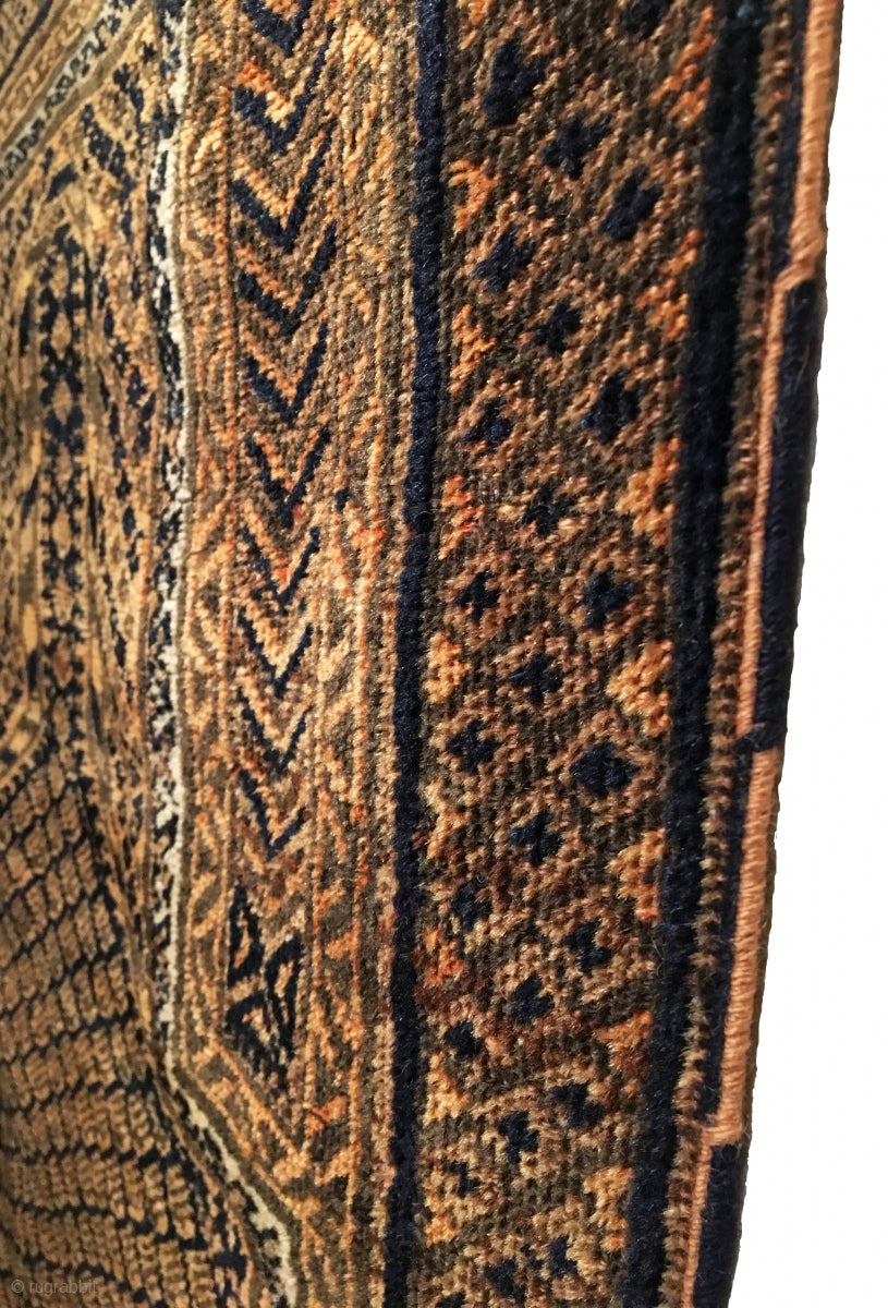 2’7” X 4&#39;1&quot; Antique Dokhtar-I-Ghazi Baluch Prayer Rug