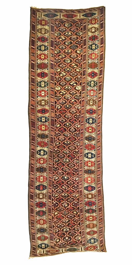3&#39;4&quot; X 10&#39;5&quot; Antique Caucasian Dagestan Runner