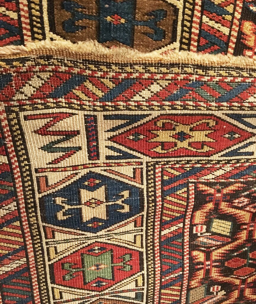 3&#39;4&quot; X 10&#39;5&quot; Antique Caucasian Dagestan Runner