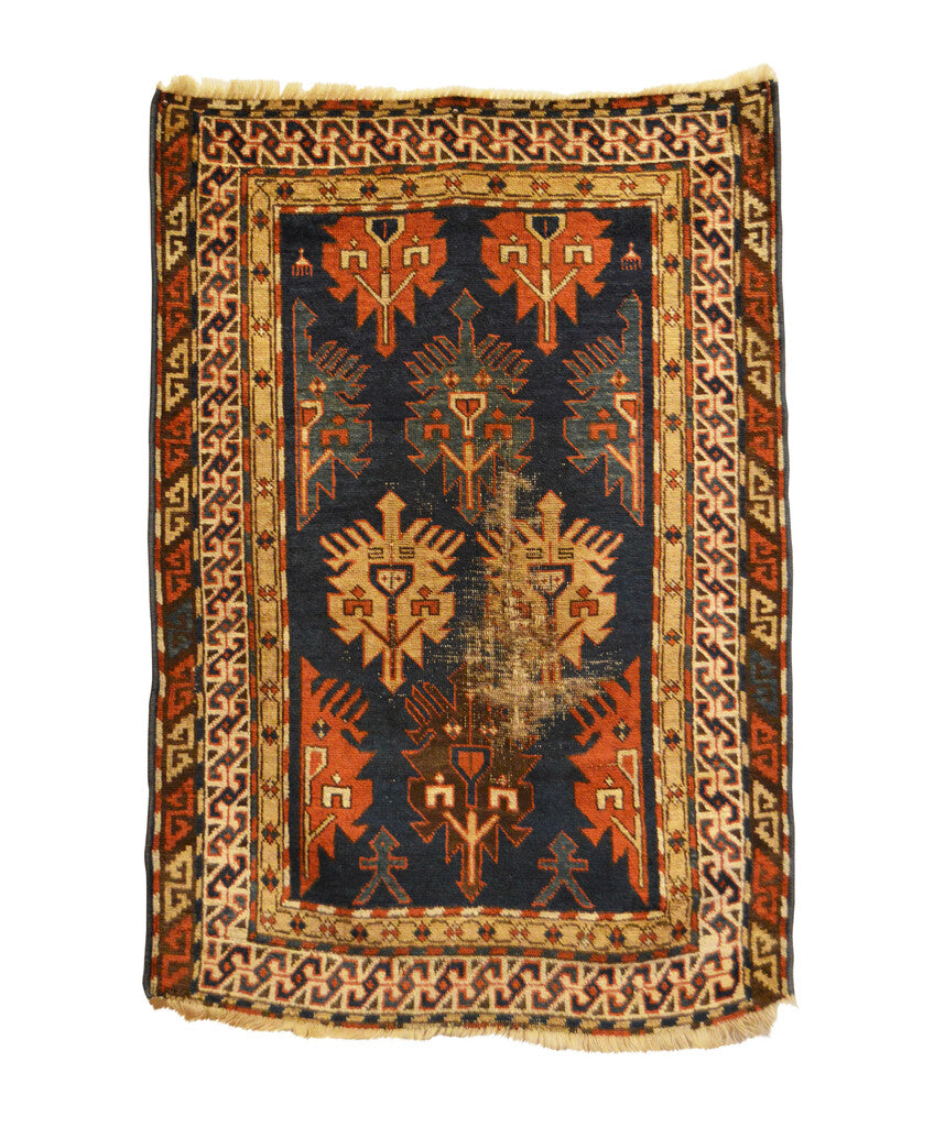 2&#39;10&quot; X 4&#39;2&quot; Antique Caucasian Avar Small Rug