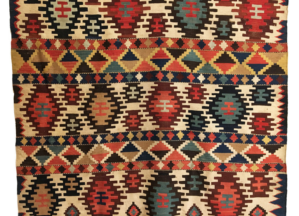 4&#39;7&quot; X 9&#39;2&quot; Antique Caucasian Shirvan Kilim Long Rug