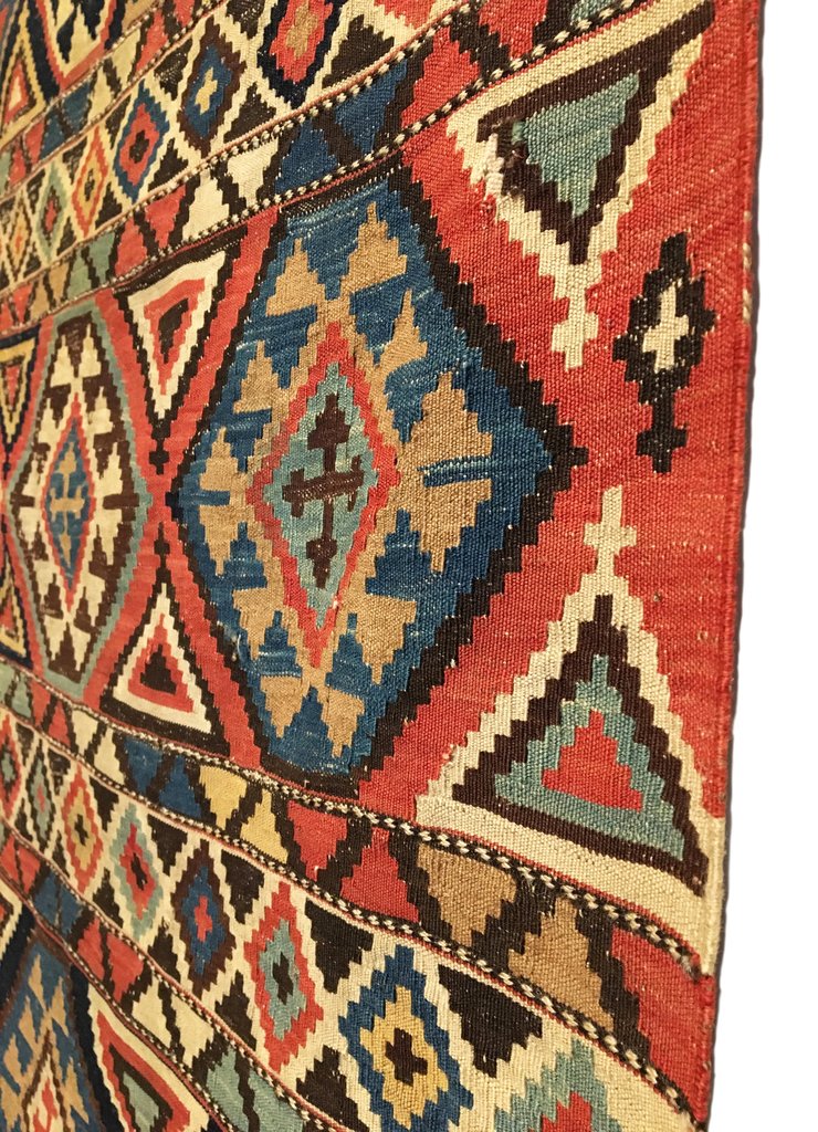 4&#39;9&quot; X 9&#39;3&quot; Antique Caucasian Shirvan Kilim