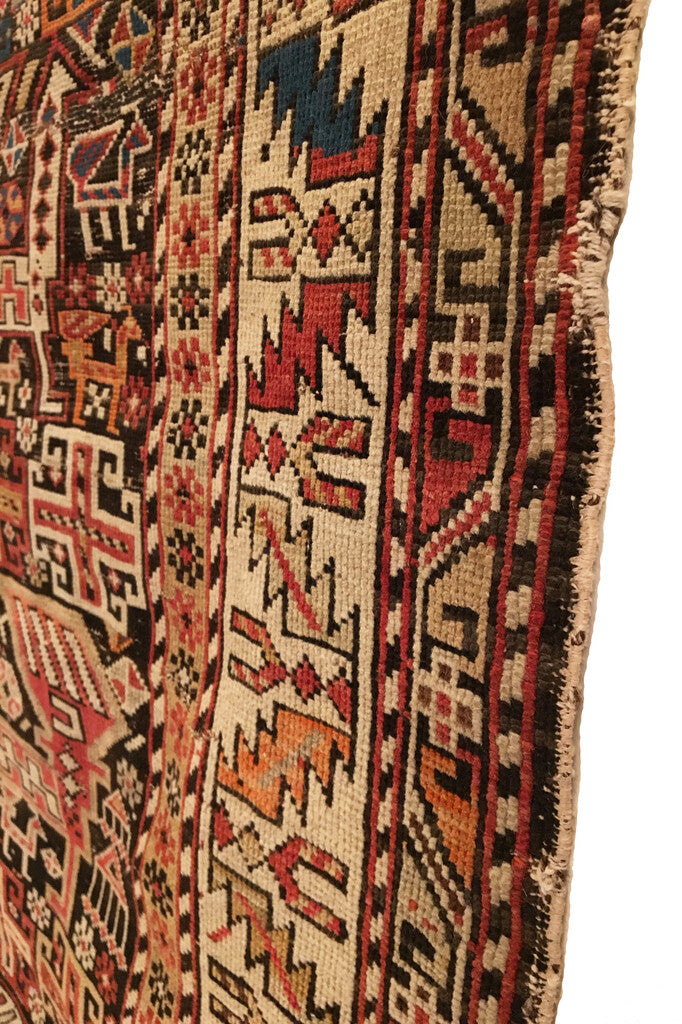 3&#39;8&quot; X 5&#39;3&quot; Antique Caucasian Shirvan Rug