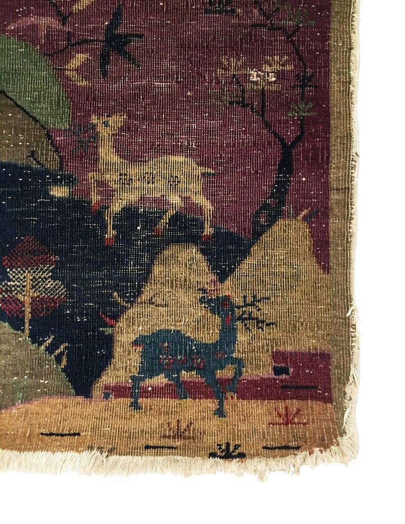 2&#39;1&quot; X 3&#39;10&quot; Antique Chinese Small Rug