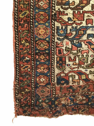 3'11" X 8'5" Antique Kurdish Long Rug