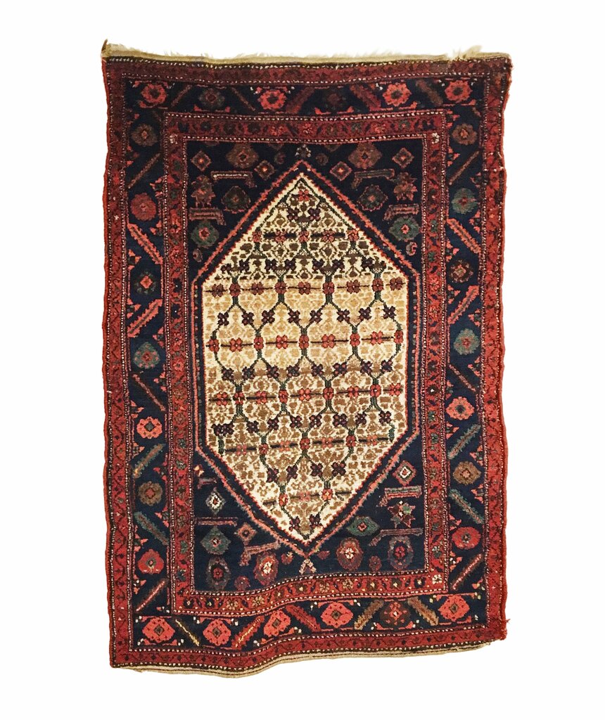 4&#39;2&quot; X 6&#39;3&quot; Antique Kurdish Rug