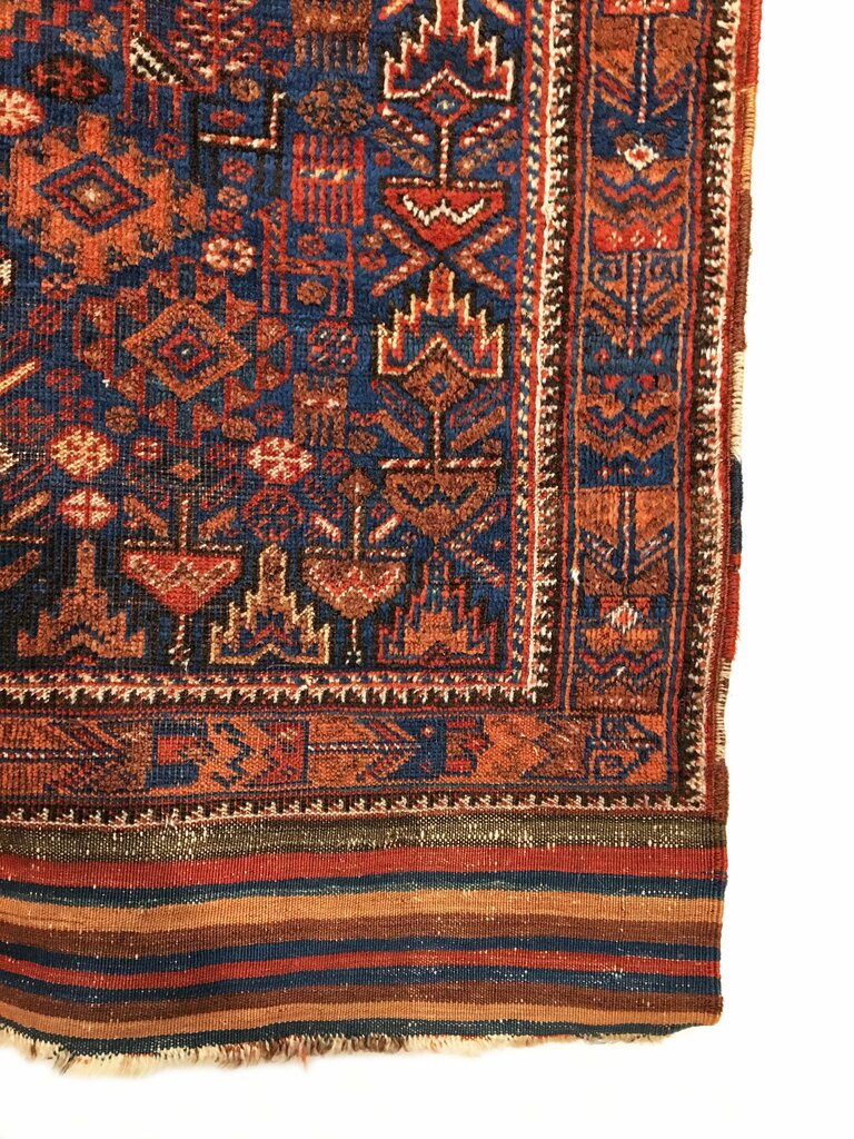 4&#39;3&quot; X 7&#39;10&quot; Antique Persian Afshar Long Rug
