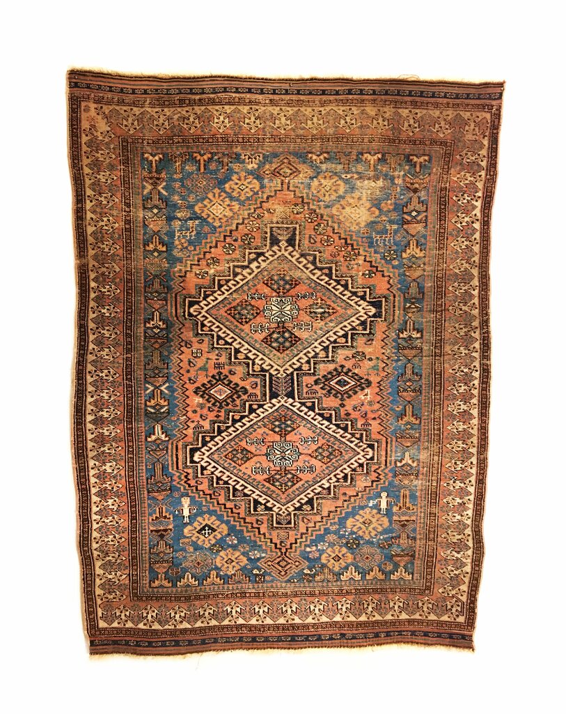 4&#39;3&quot; X 6&#39; Antique Persian Afshar Rug