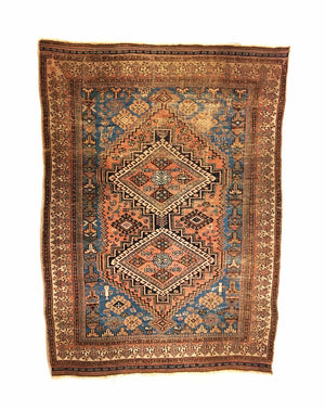 4'3" X 6' Antique Persian Afshar Rug