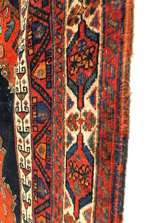 4'7" X 5'11" Antique Persian Afshar Rug [TAK0054]