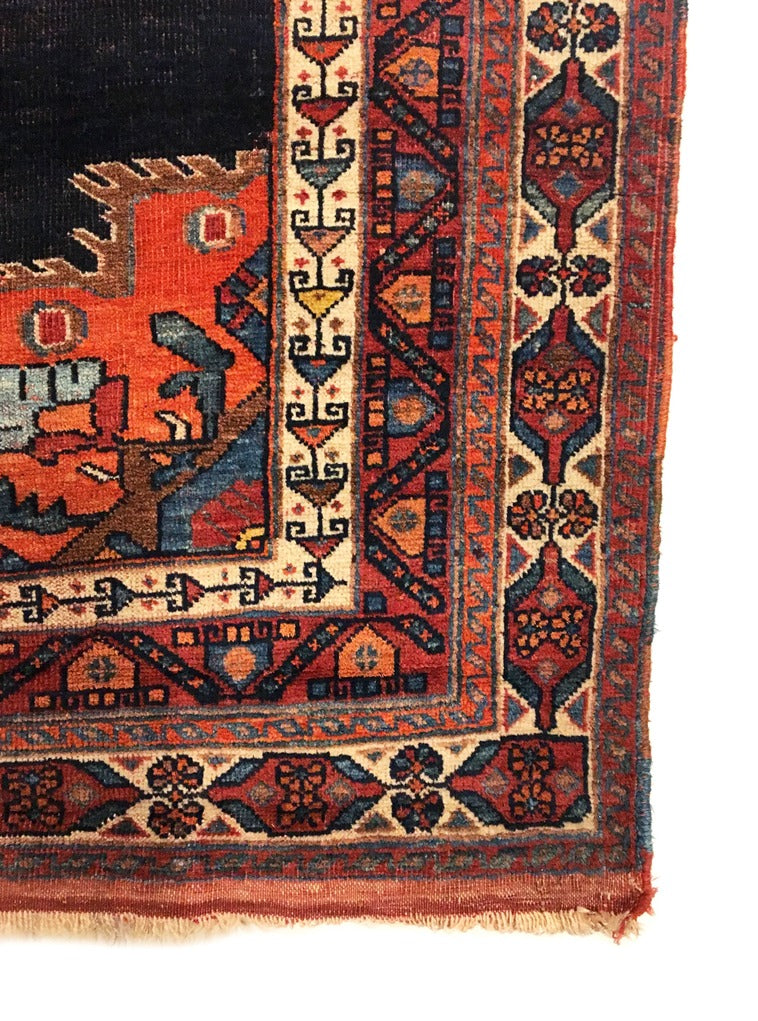 4&#39;7&quot; X 5&#39;11&quot; Antique Persian Afshar Rug [TAK0054]