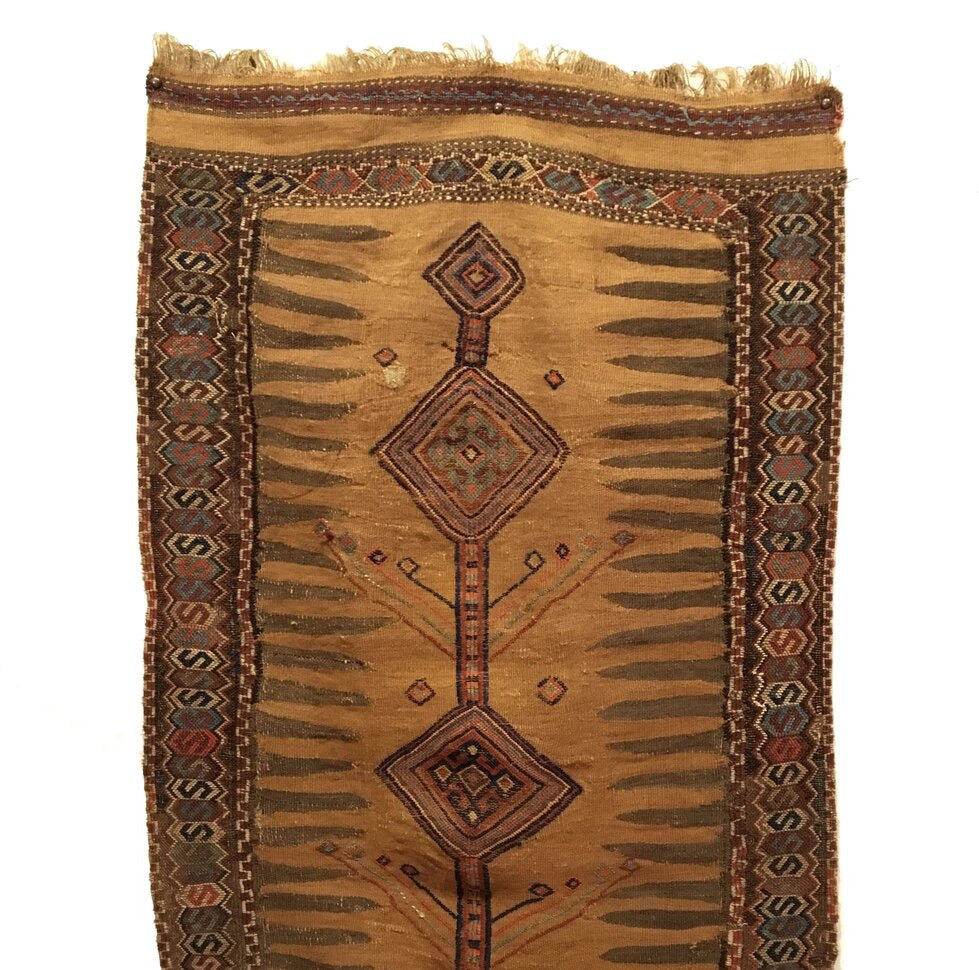 2&#39;1&quot; X 5&#39;9&quot; Antique Persian Afshar Sofreh Rug