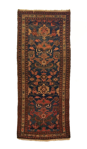 3'4" X 8' Antique Persian Bakhtiari Long Rug [TAK0057]