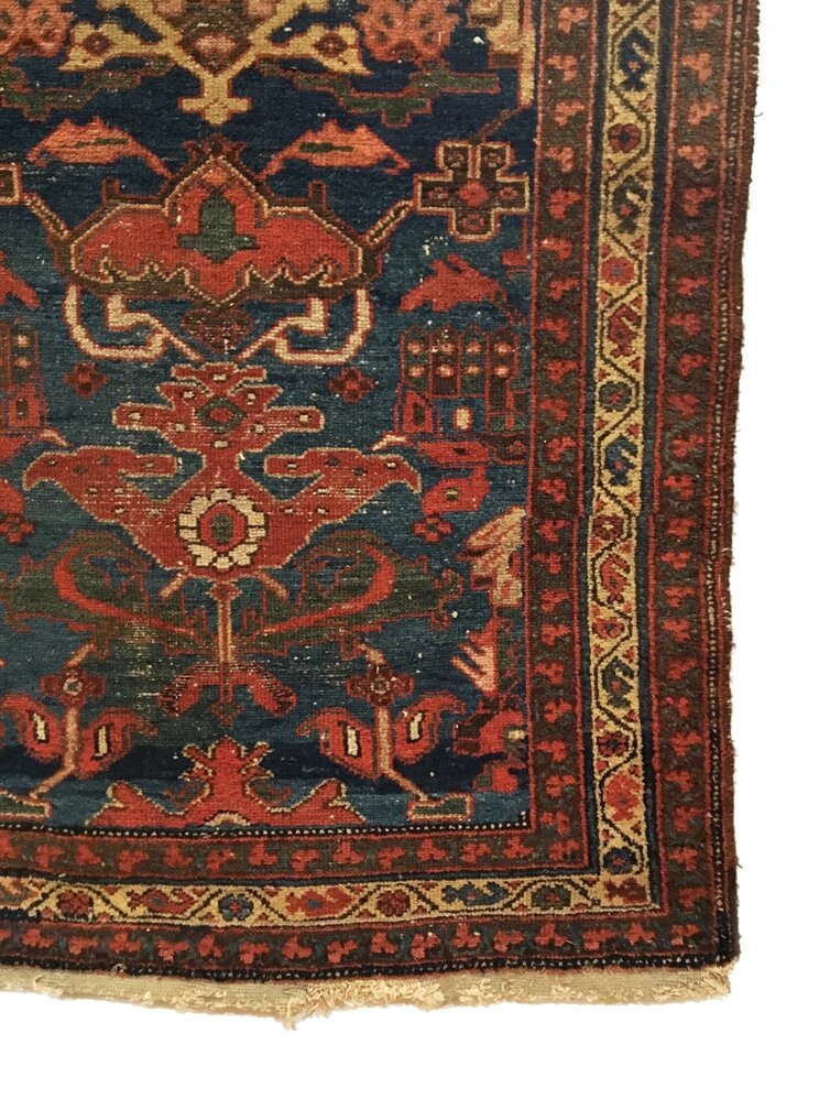 3&#39;4&quot; X 8&#39; Antique Persian Bakhtiari Long Rug [TAK0057]