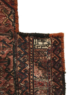 1'5" X 1'6" Antique Persian Bakhtiari Bag Square Rug