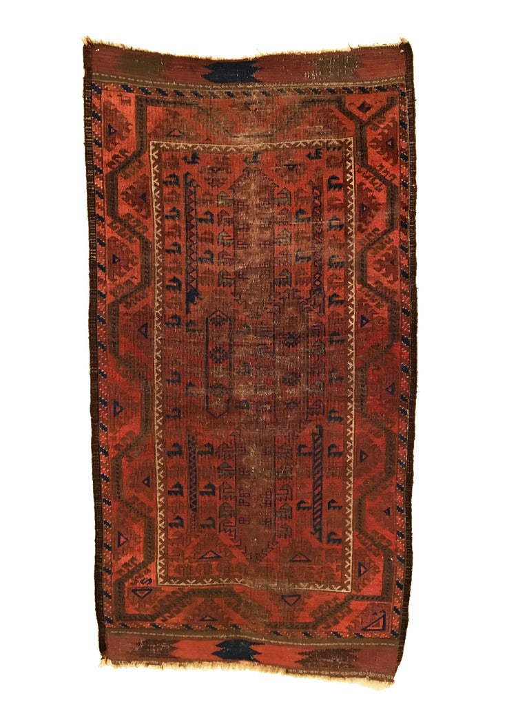 2'11" X 5'7" Antique Persian Baluch Rug