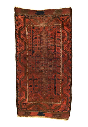 2'11" X 5'7" Antique Persian Baluch Rug