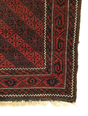 3'2" X 5'6" Antique Persian Baluch Rug