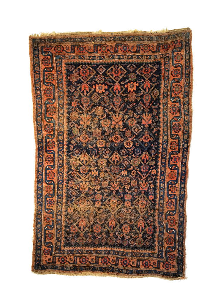 3&#39;10&quot; X 6&#39; Antique Distressed Persian Bidjar Rug