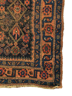 3'10" X 6' Antique Distressed Persian Bidjar Rug