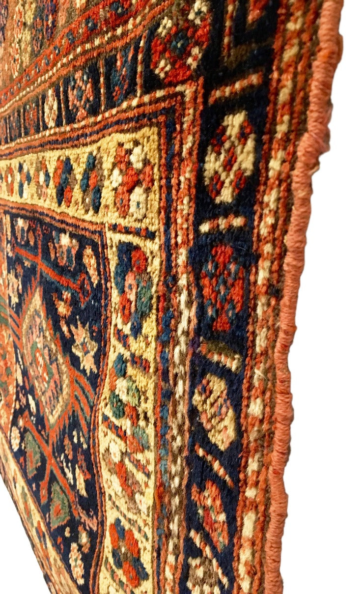 2'9 X 4'2 Antique Persian Kurdish Small Rug