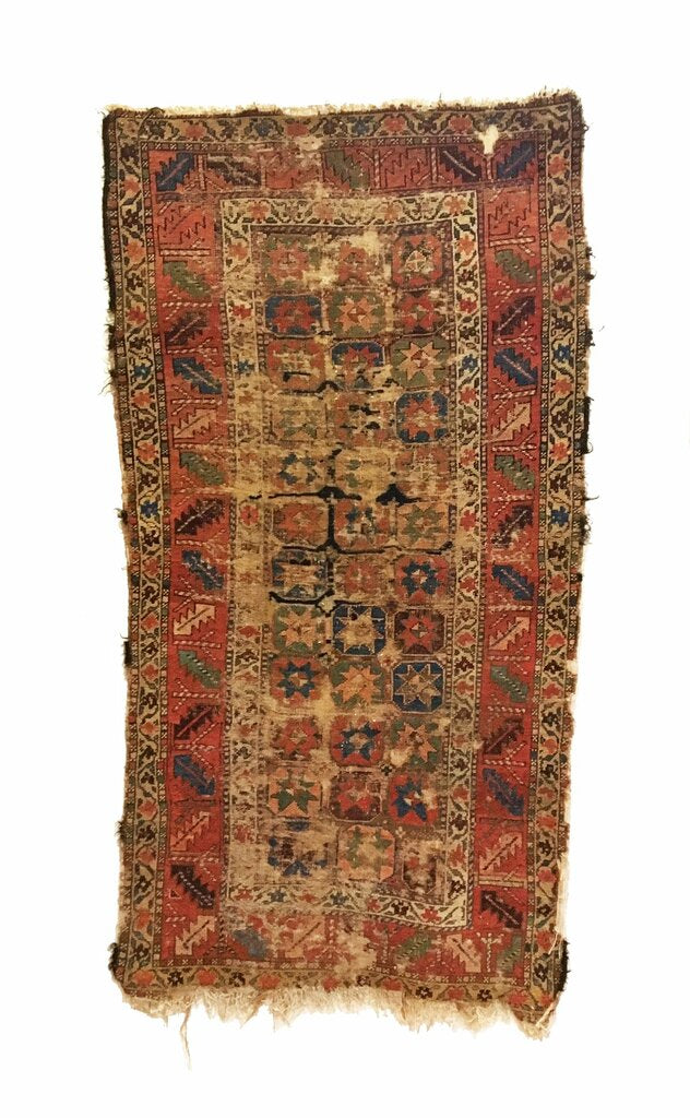 3&#39;6&quot; X 6&#39;9&quot; Antique Distressed Persian Kurdish Rug