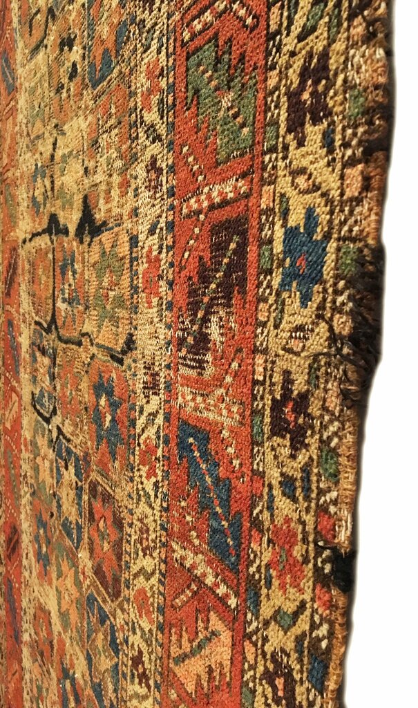 3&#39;6&quot; X 6&#39;9&quot; Antique Distressed Persian Kurdish Rug