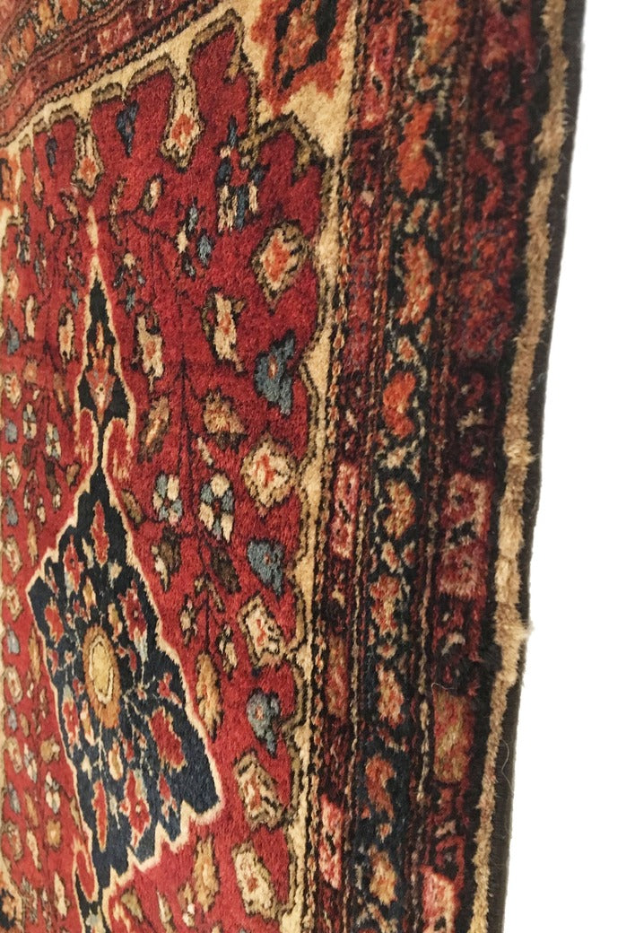 2' X 2'4" Antique Persian Sarouk Small Rug