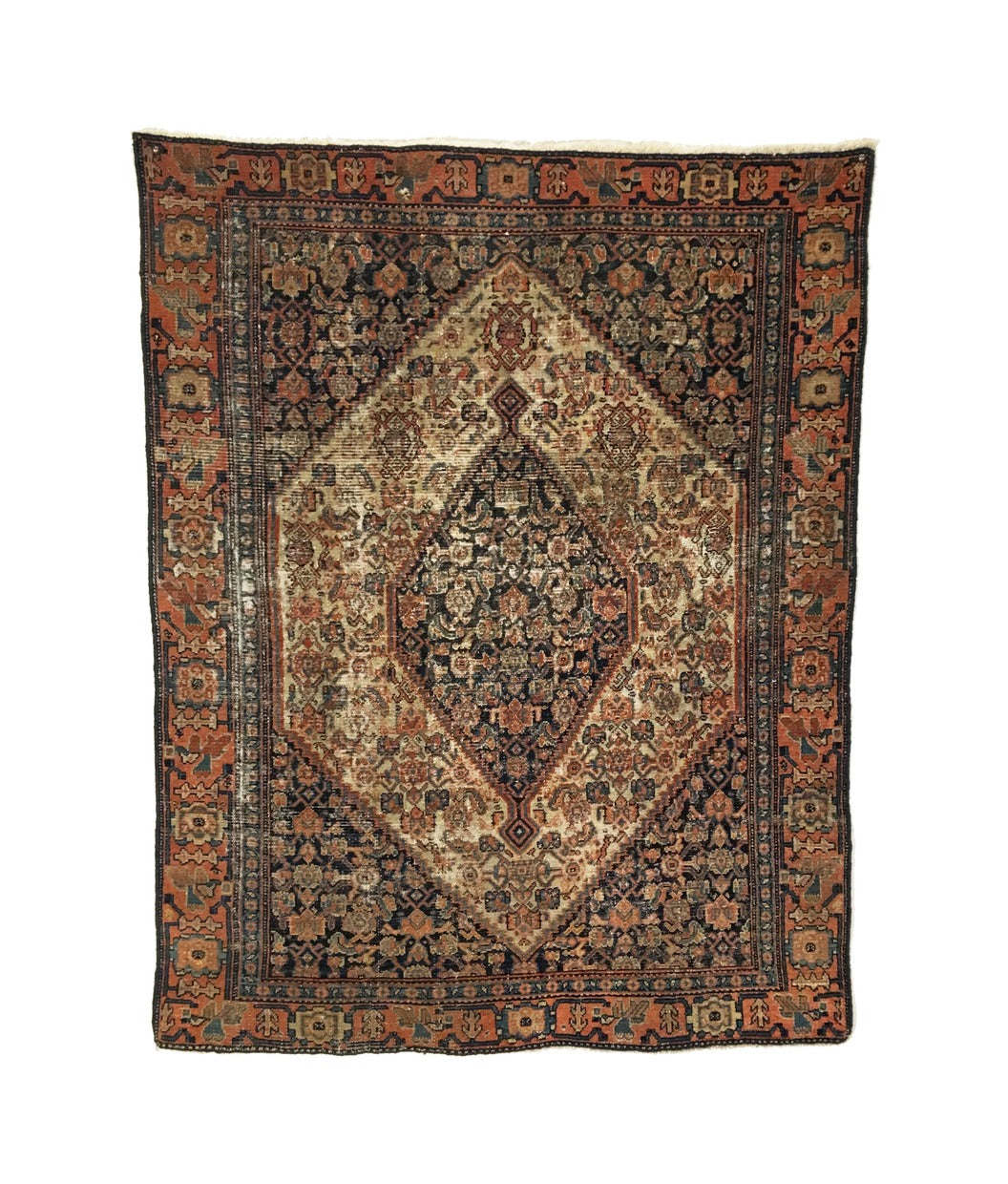 2&#39;10&quot; X 3&#39;8&quot; Antique Distressed  Rug