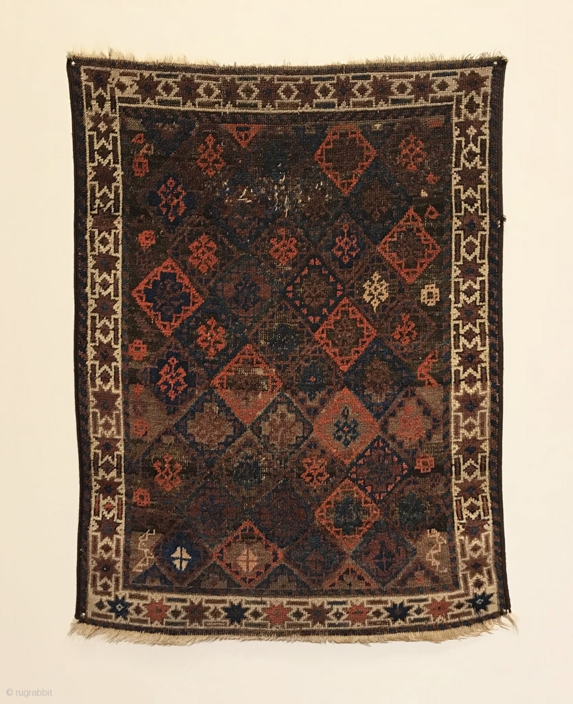 3’4” X 2’6” 19th Century Small Baluch Rug
