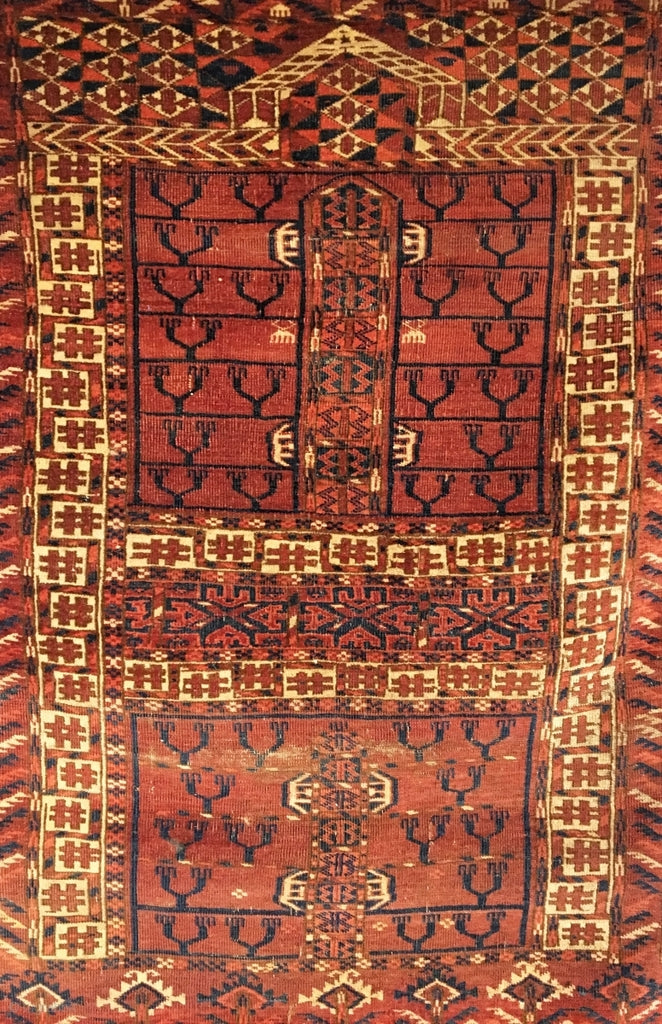 3’7&quot; X 4’9&quot; Antique 19th Century Tekke Ensi Rug