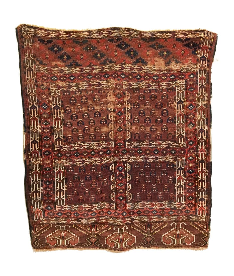 4&#39;6 X 5&#39;2 Antique Turkmen Yomud Ensi Rug