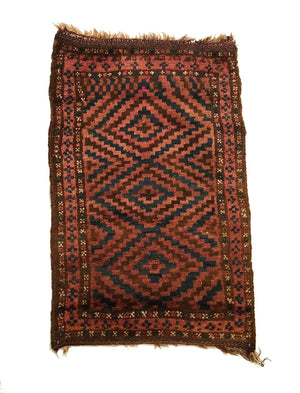 2'0" X 3'2" Antique Baluch Small Rug